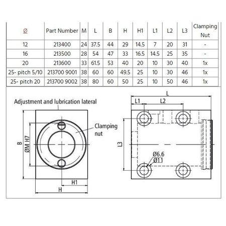 Isel 25mm Diameter Ball screw accessories 213700 9001